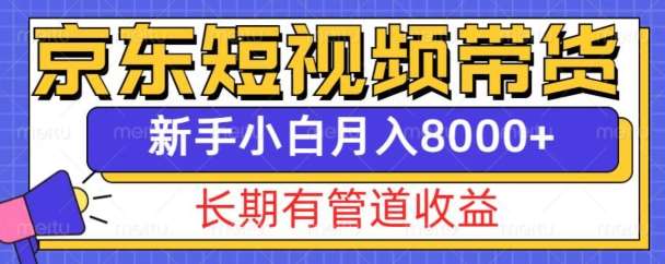 京东短视频带货新玩法，长期管道收益，新手也能月入8000+-三石资源库