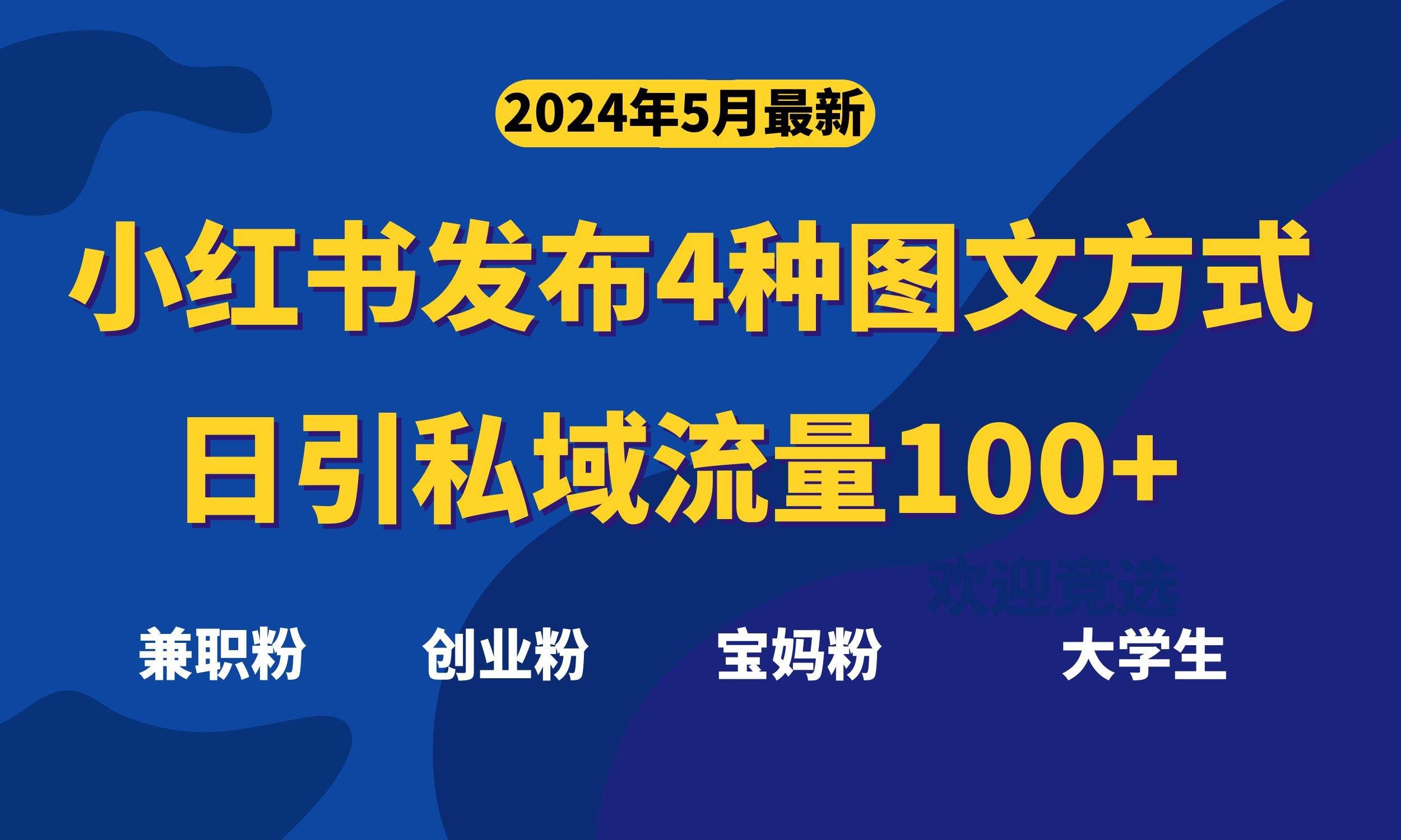 （10677期）最新小红书发布这四种图文，日引私域流量100+不成问题，-三石资源库