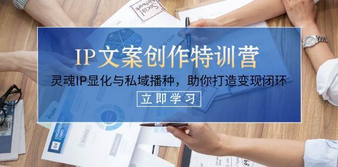 IP文案创作特训营，灵魂IP显化与私域播种，助你打造变现闭环（14节课）-三石淘金网