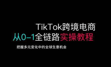 TikTok跨境电商从0-1全链路全方位实操教程，把握多元变化中的全球生意机会-三石资源库