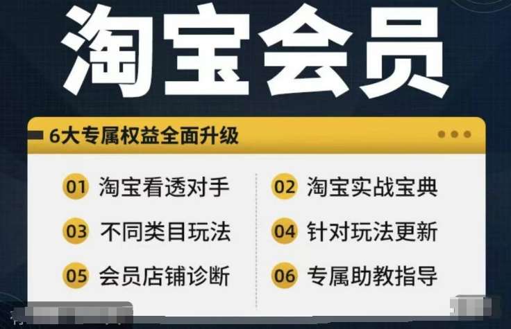 淘宝会员【淘宝所有课程，全面分析对手】，初级到高手全系实战宝典-三石资源库