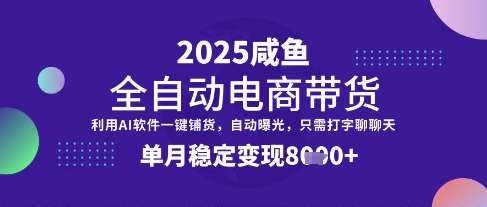 全网首发【闲鱼全自动电商带货】三年磨一剑，一朝露锋芒，单月稳定变现8k+【揭秘】-三石资源库