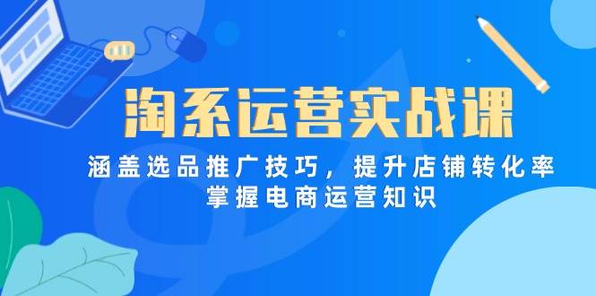 （14427期）淘系运营实战课，涵盖选品推广技巧，提升店铺转化率，掌握电商运营知识-三石资源库