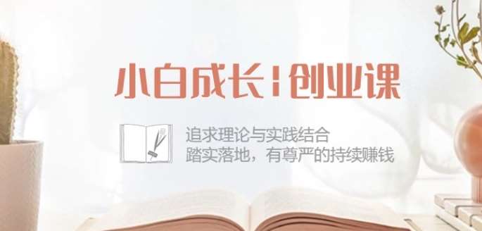 小白成长创业课：追求理论与实践结合，踏实落地，有尊严的持续赚钱-42节-三石淘金网