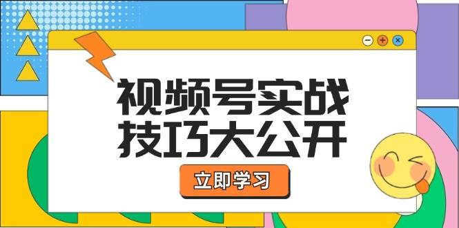 视频号实战技巧大公开：选题拍摄、运营推广、直播带货一站式学习-三石资源库