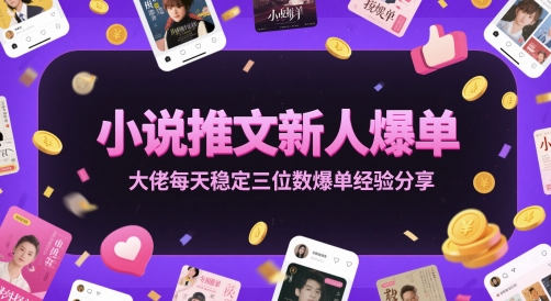 小说推文新人爆单大佬每天稳定三位数爆单经验分享-三石资源库