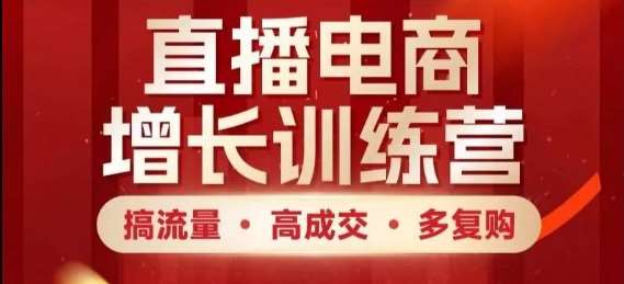 直播电商增长训练营，搞流量·高成交·多复购，快速上手有思路-三石淘金网