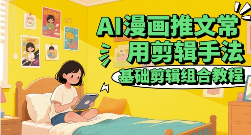AI漫画推文常用剪辑手法，基础剪辑组合教程-三石资源库