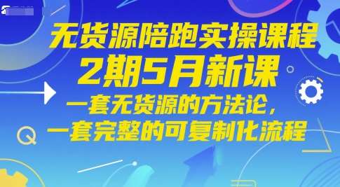 无货源陪跑实操课程2期5月新课，一套无货源的方法论，一套完整的可复制化流程-三石资源库