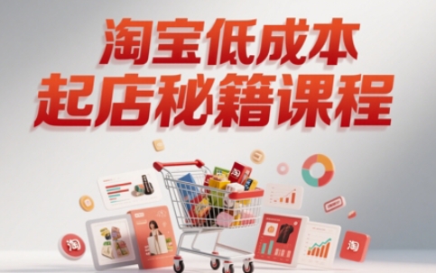 淘宝低成本起店系统课，助你快速起店，实现弯道超车-三石资源库