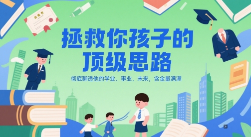 付费文章：拯救你孩子的顶级思路，彻底聊透他的学业、事业、未来，含金量满满-三石资源库