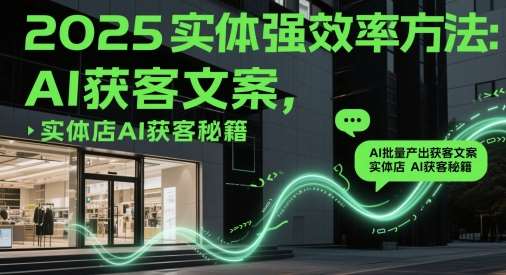 2025实体强效率方法：AI批量产出获客文案，实体店AI获客秘籍-三石资源库