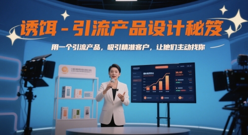 诱饵-引流产品设计秘笈，用一个引流产品，吸引精准客户，让他们主动找你-三石资源库
