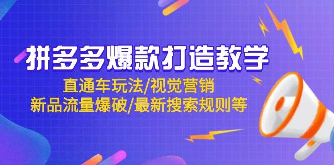（14681期）拼多多爆款打造教学：直通车玩法/视觉营销/新品流量爆破/最新搜索规则等-三石淘金网