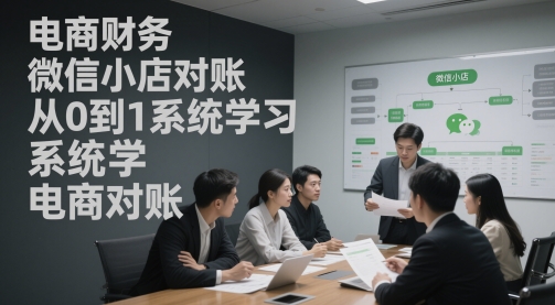 电商财务微信小店对账，从0到1系统学习电商对账-三石资源库