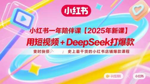 小红书一年陪伴课【2025年新课】，用短视频+deepSeek打爆款，史上最干货的小红书店铺爆款课程-三石资源库