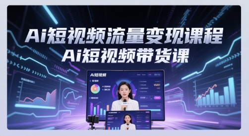 Ai短视频流量变现课程，Ai短视频带货课-三石资源库