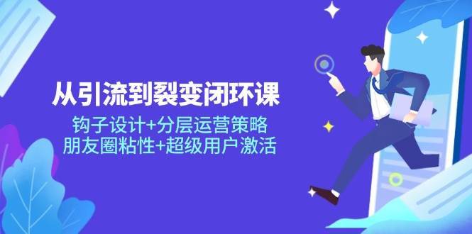 从引流到裂变闭环课：钩子设计+分层运营策略，朋友圈粘性+超级用户激活-三石淘金网
