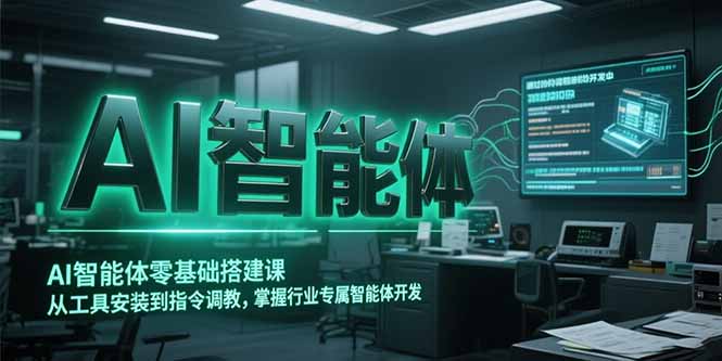 （15257期）AI智能体零基础搭建课，从工具安装到指令调教，掌握行业专属智能体开发…-三石资源库