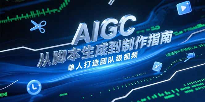 （15170期）AIGC视频制作指南，从脚本生成到剪辑全流程，单人打造团队级视频-三石资源库