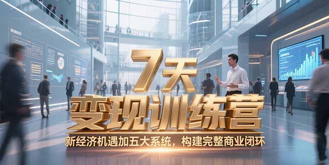 （15200期）7天咨询师变现训练营，新经济机遇加五大系统，构建完整商业闭环-三石资源库