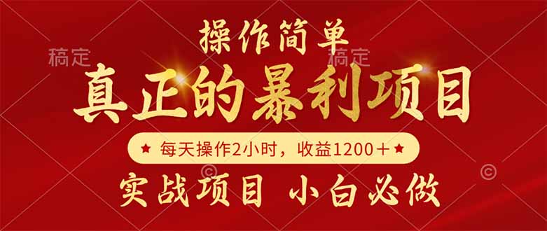 （14978期）真正的暴利项目，操作简单，每天收益1200＋，自己做老板-三石资源库