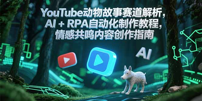（15174期）YouTube动物故事赛道解析，AI+RPA自动化制作教程，情感共鸣内容创作指南-三石资源库