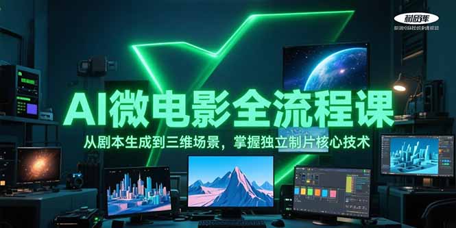 （15195期）AI微电影全流程课，从剧本生成到三维场景，掌握独立制片核心技术-三石资源库