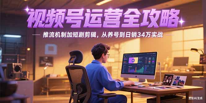 （15217期）2025视频号运营全攻略，推流机制加短剧剪辑，从养号到日销34万实战-三石资源库