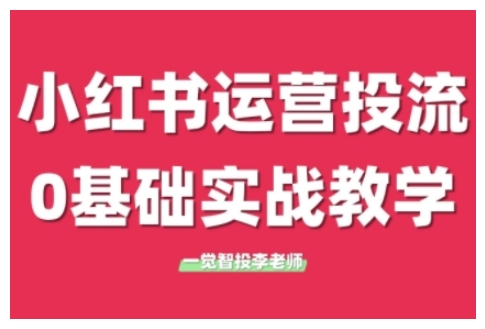 小红书运营投流，小红书广告投放从0到1的实战课，学完即可开始投放（更新）-三石资源库