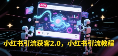 小红书引流获客2.0，小红书引流教程-三石资源库