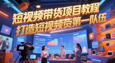 短视频带货项目教程，打造短视频带货第一队伍-三石资源库