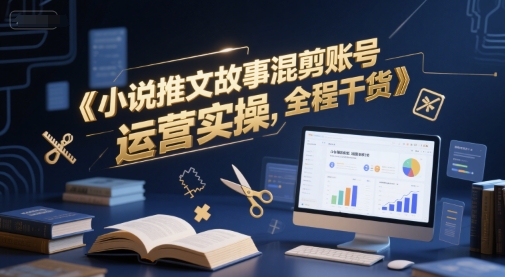 小说推文故事混剪账号运营实操，全程干货-三石资源库