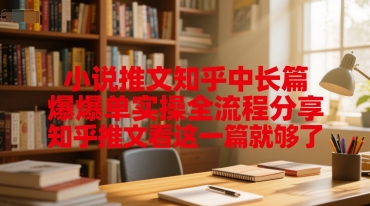小说推文知乎中长篇爆单实操全流程分享，知乎推文看这一篇就够了-三石资源库