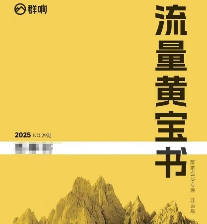 群响流量黄宝书25-29期，群响内部私享资料非卖品-三石资源库