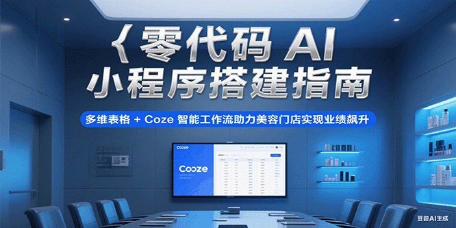 零代码AI小程序搭建指南，多维表格+Coze智能工作流助力美容门店实现业绩飙升-三石资源库