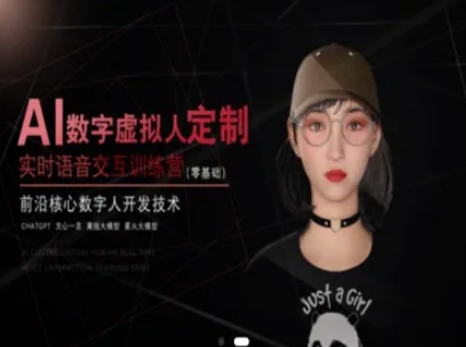AI数字虚拟人定制，实时语音交互训练营（零基础），前沿核心数字人开发技术-三石资源库