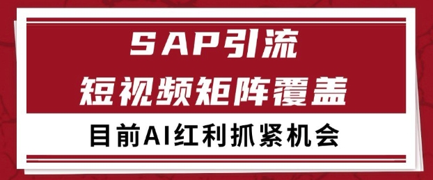 小红书某音sap赛道引流获客 自热矩阵日引200+【揭秘】-三石资源库