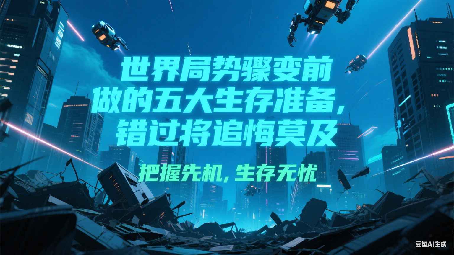付费文章《世界局势骤变前必做的五大生存准备，错过将追悔莫及》-三石资源库