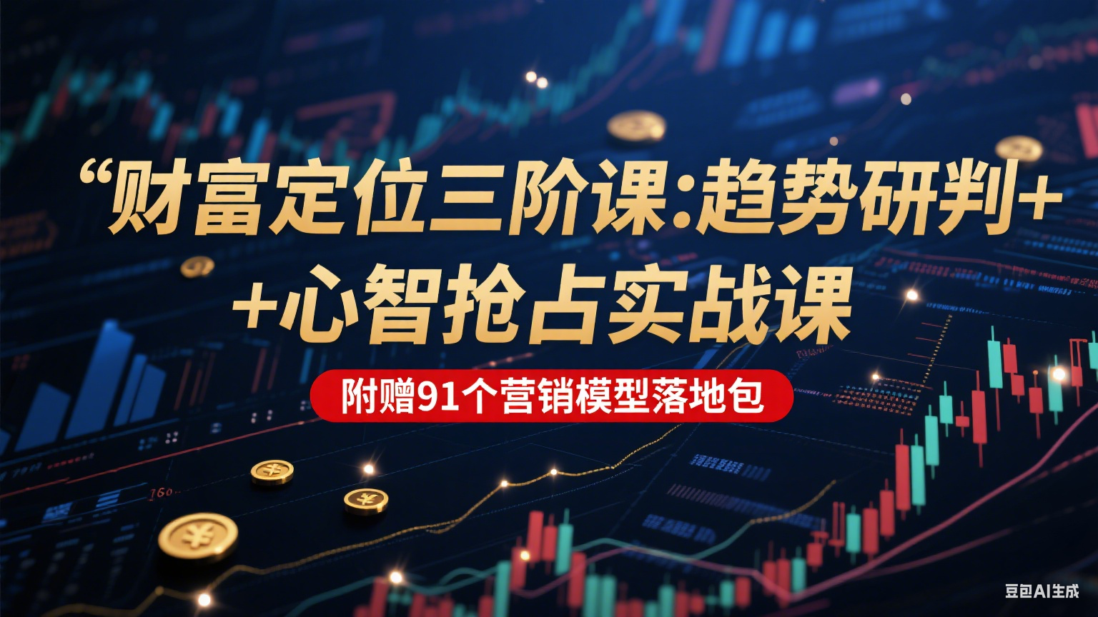财富定位三阶课：趋势研判 + 心智抢占实战课，附赠91个营销模型落地包-三石资源库
