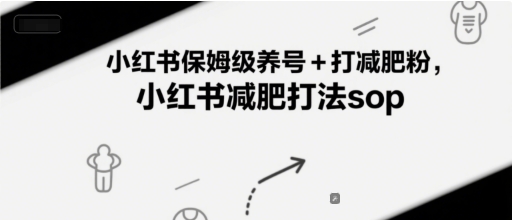 小红书保姆级养号+打减肥粉，小红书减肥打法sop-三石资源库