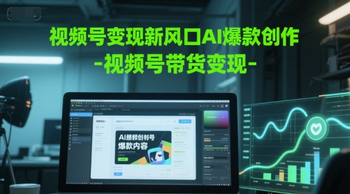 视频号变现新风口AI爆款创作-视频号带货变现-三石资源库