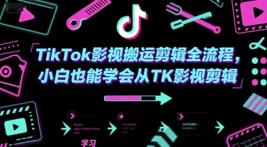 TikTok影视搬运剪辑全流程，小白也能学会从TK影视剪辑-三石资源库