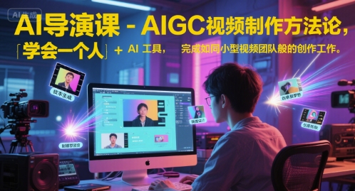 AI导演课-AIGC视频制作方法论，学会一个人+AI工具，完成如同小型视频团队般的创作工作，实现导演梦-三石资源库
