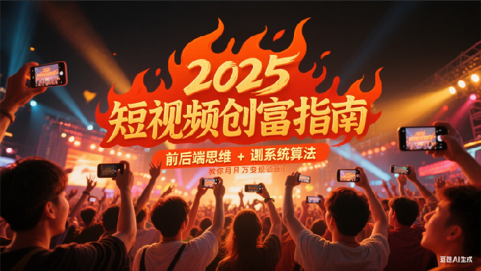 2025短视频创富指南，前后端思维 + 系统算法，教你月入过万变现路径-三石资源库
