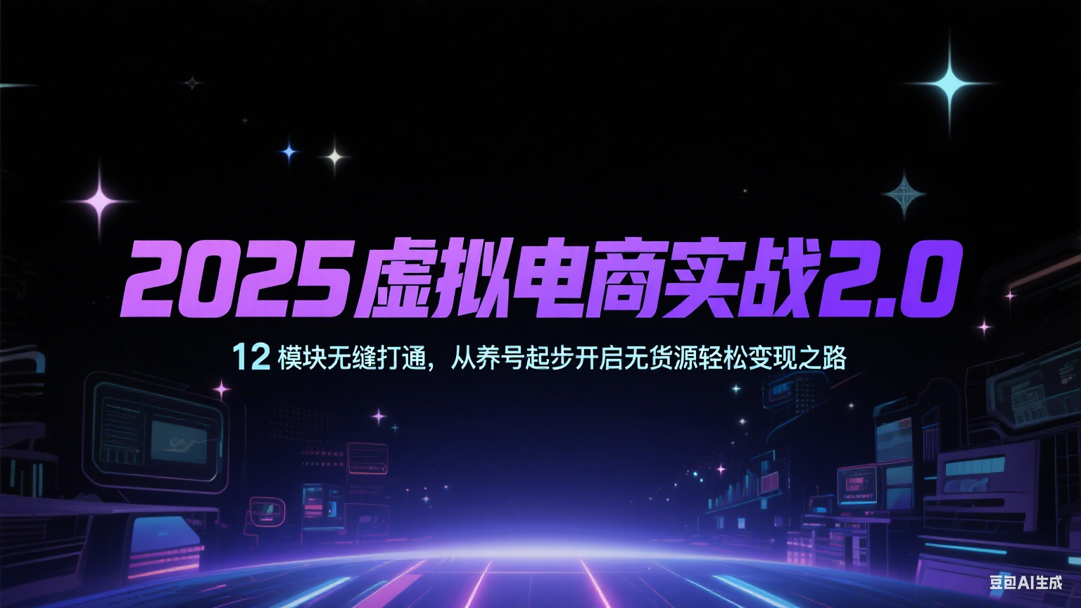 2025虚拟电商实战2.0，12模块无缝打通，从养号起步开启无货源轻松变现之路-三石资源库