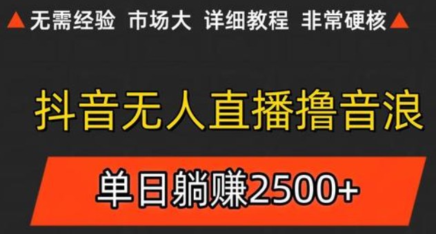 抖音无人直播6.0 简单无脑可矩阵 每天两小时轻松躺赚500+-三石资源库