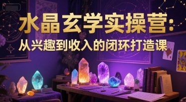 水晶玄学实操营：从兴趣到收入的闭环打造课-三石资源库