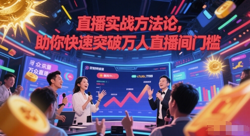 直播实战方法论，助你快速突破万人直播间门槛-三石资源库