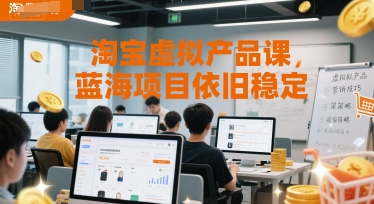 淘宝虚拟产品课，蓝海项目依旧稳定-三石资源库